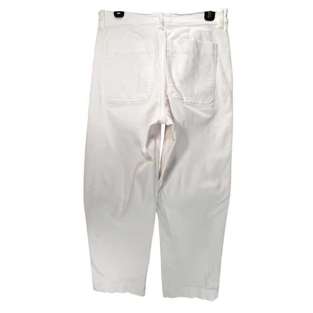 Everlane Straight Leg Cropped White Denim Jeans Classic Pants Size 6 Womens - Picture 3 of 12